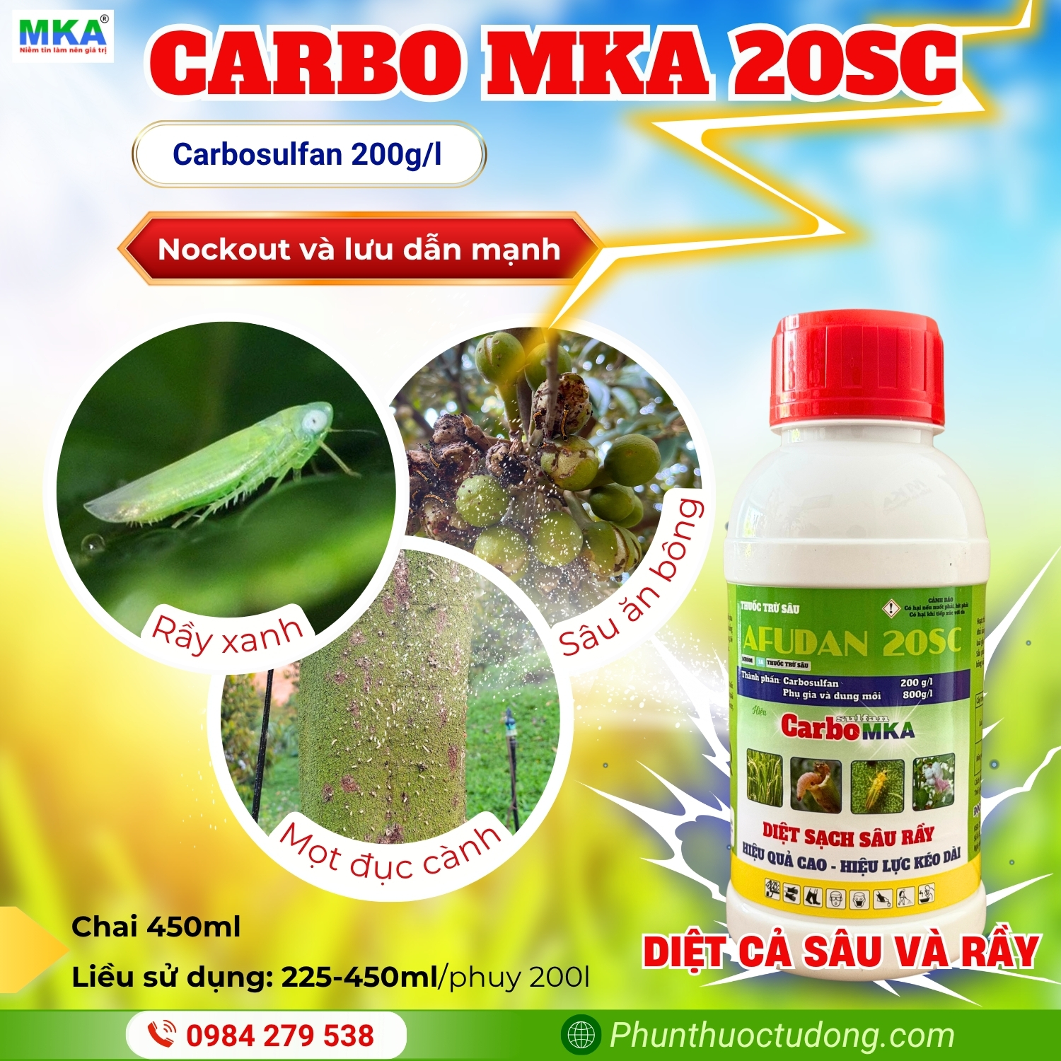 Carbo MKA 20SC hoạt chất Carbosulfan